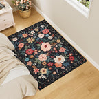 DUKINO 3x4 Area Rug, Lightweight Non Slip Washable Floral Rug, Indoor Low Pile - Image 3
