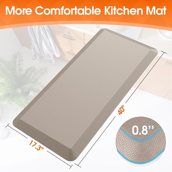 4/5 Inch Thicker Kitchen Mat, Cushioned Thick Floor Comfort Mat, - Image 2