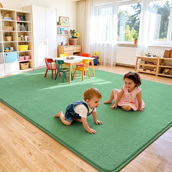 Keeko 5x7 Sage Green Area Rugs for Bedroom, Soft Modern Living Room Rug Indoor - Image 7