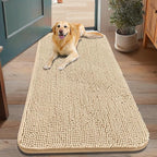 Smiry Dog Door Mat for Muddy Paws 48x30, Absorbent Dirt Trapper, Non-Slip by Smiry