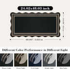Scalloped Easy Jute Black Rug, 2x4 Front Door Washable Door Mat Non Slip Small - Image 2