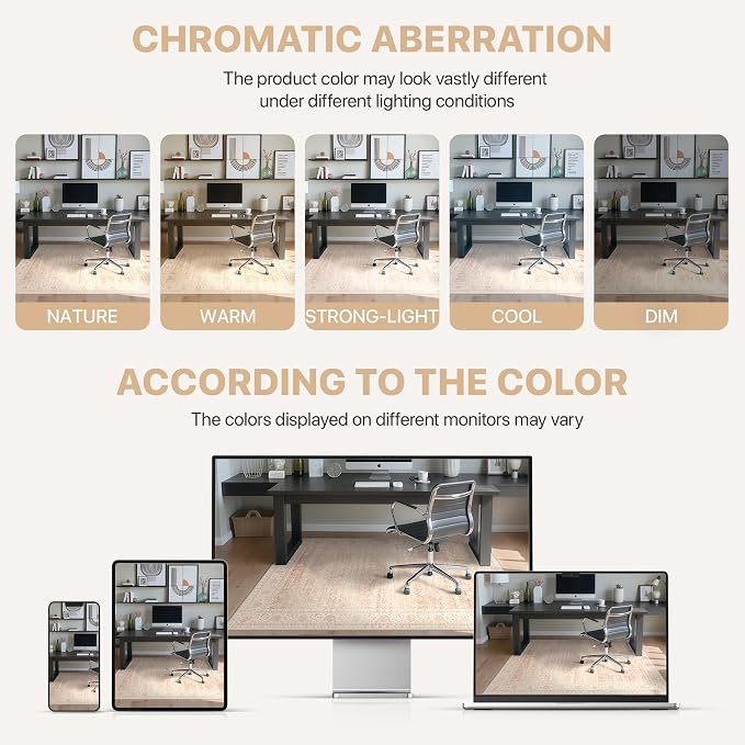 48"x60" Office Chair Mat for Hardwood Tile Floor, Under Desk Carpet Protector - Image 6