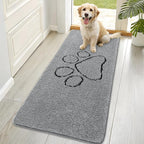 OLANLY Dog Door Mat for Muddy Paws 70x35, Paw Print Design, Absorbs Moisture by OLANLY