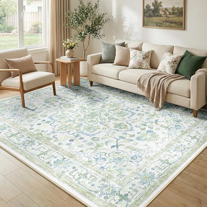CAPALOCA Machine Washable Rugs Nursery Rug 6x9 Cute Girl Non Slip Low Pile - Image 3