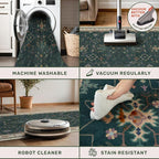 Hazo Haus Dark Green 4x6 Living Room Rug - Image 6