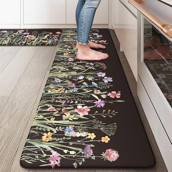 KIMODE Kitchen Mats Cushioned Anti Fatigue, Padded Kitchen Floor Mats, Non Slip by StayinComfortCookwithJoy