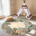GarveeHome Round Area Rugs 4ft for Kids Room by GarveeHome