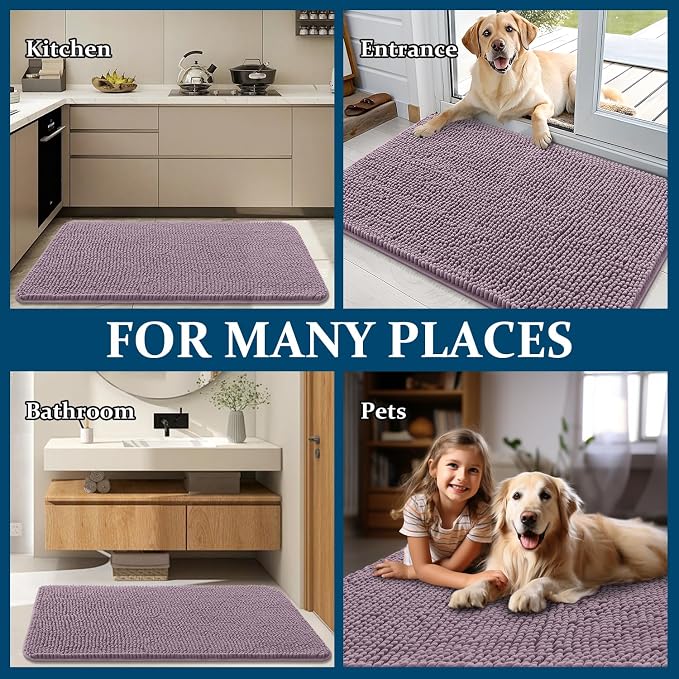 OLANLY Dog Door Mat for Muddy Paws 59x24, Absorbs Moisture and Dirt, Absorbent - Image 8