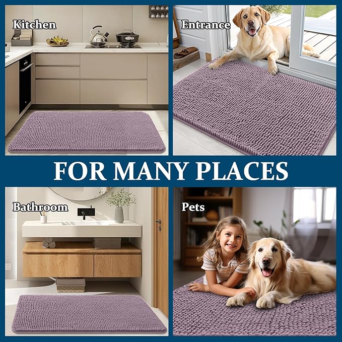 OLANLY Dog Door Mat for Muddy Paws 70x46, Absorbs Moisture and Dirt, Absorbent - Image 8