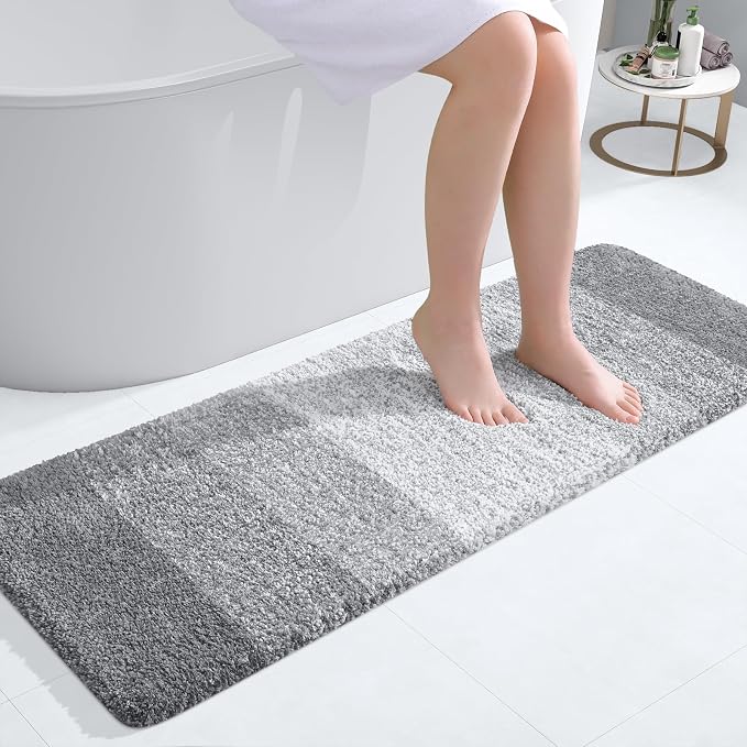 OLANLY Bathroom Runner Rugs Mat 47x17, Extra Soft Absorbent Microfiber Bath Rugs by OLANLY