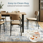 10x14 Area Rugs Living Room: Washable Large Abstract Modern Soft Rug Stain - Image 6