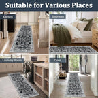 Yamaziot Washable Runner Rug 2x12 – Non Slip Boho Floral Hallway Runner Rug - Image 6