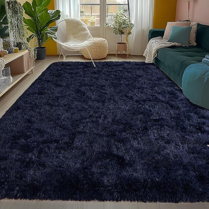 5x7ft Fluffy Fuzzy Area Rug for Living Room Bedroom, Ultra Soft Rugs for Living - Image 3