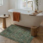 Rugxara Entryway Rug Door Mat, Washable Samll 2x3 Rug, Boho Green Front Door Mat - Image 3