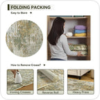 Green Round Rugs 6ft Washable Circle Area Rug - Image 7