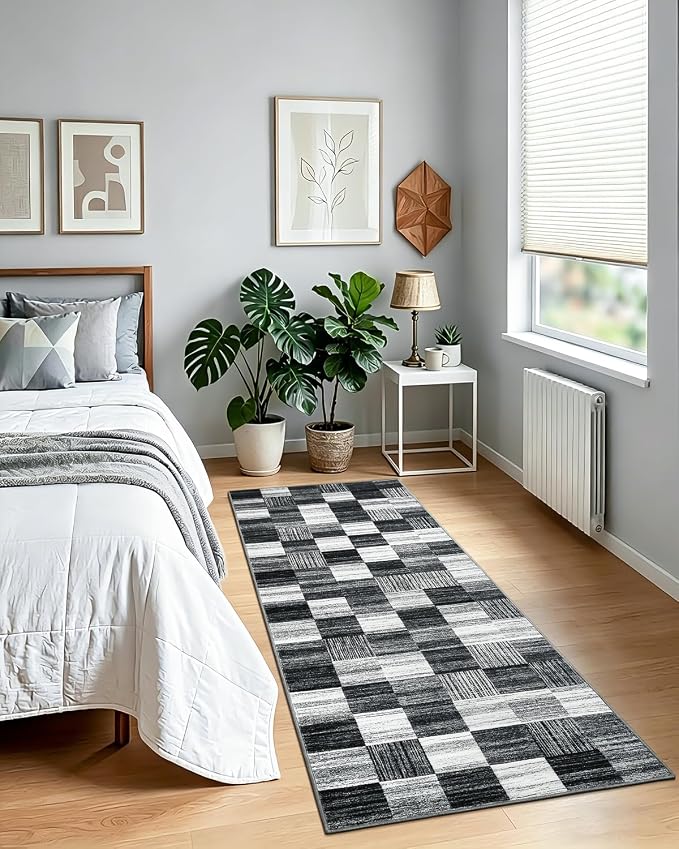 Terrug Black and White Runner Rugs - Image 3