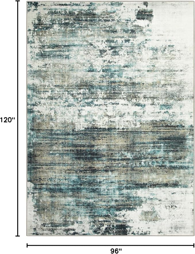 8x10 Area Rugs Washable Rug: Large Modern Abstract Living Room Rug Soft - Image 2