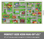 Capslpad Green Car Road Kid Rug Carpet Playmat - Image 2