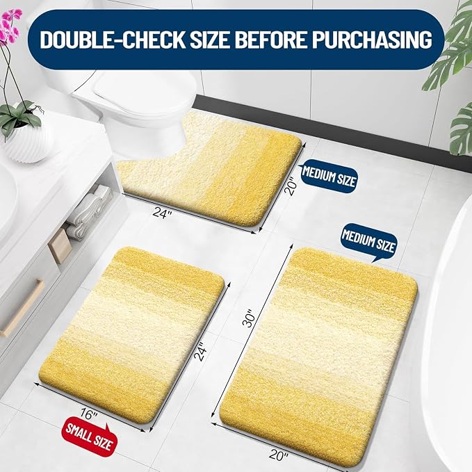 OLANLY Bathroom Runner Rugs Mat 59x24, Extra Soft Absorbent Microfiber Bath Rugs - Image 2