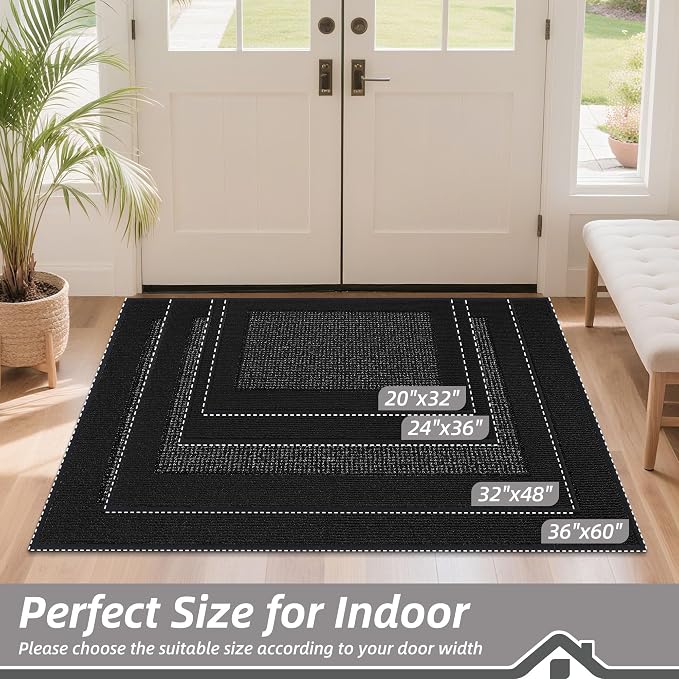BEQHAUSE Indoor Door Mat 32" x 48", Dirt Trapper Door Mats Non-Slip Entryway - Image 2