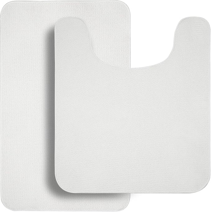 Bosap Bathroom Rugs Set 2 Pieces, Thin Bathroom Mats, Toilet Rugs, Quick Dry - Image 7