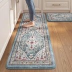Collive Boho Kitchen Rugs and Mats 2PCS Cushioned Anti-Fatigue Floor Mat by Collive