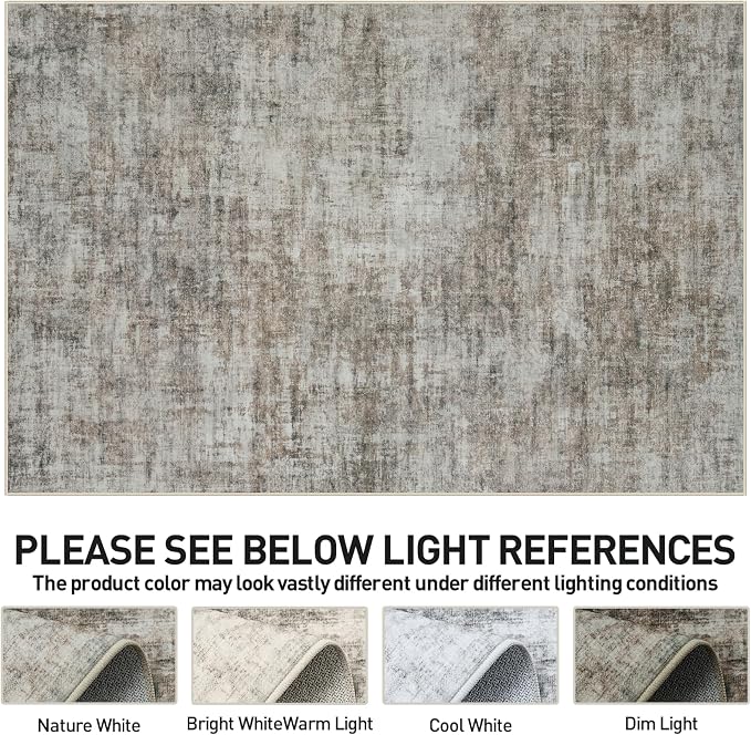 8x10 Area Rugs Washable Rug: Modern Abstract Living Room Rug Soft Anti-Skid - Image 6