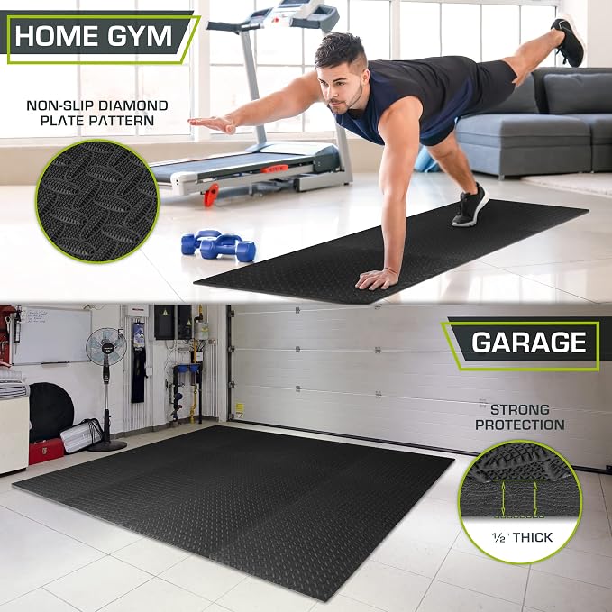 ProsourceFit Exercise Puzzle Mat ½-inch, EVA Interlocking Foam Floor Tiles - Image 3