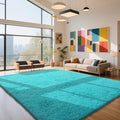 yongyangjuxin Teal Blue Rug Fluffy Rug, 9x12 Teal Area Rugs by Yongyangjuxi