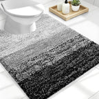 OLANLY Luxury Toilet Rugs U-Shaped 24x20, Extra Soft and Absorbent Microfiber by OLANLY
