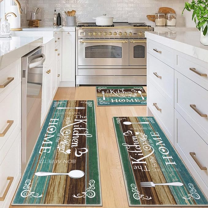 Vaukki Boho Kitchen Rug Sets 3 Pieces, Washable Kitchen Mats by Vaukki