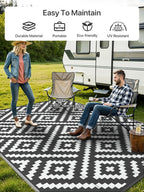 GENIMO Outdoor Rugs 8x10 Waterproof, Reversible Mats, Area Plastic Straw Rug - Image 5