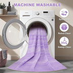 Nakagishi Purple Rug for Bedroom Girls: 5x7 Washable Boho Large Neutral Area - Image 2