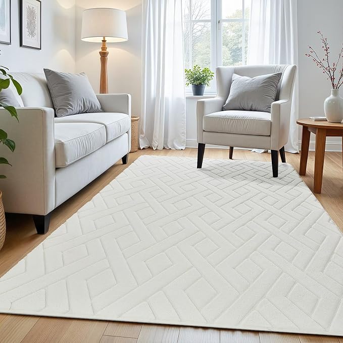 Macgace Ultra Soft Cream White Area Rug - Image 3