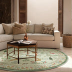 4x4 Round Bedroom Rug Washable: Living Room Rug Stain Resistant Non Slip Low - Image 7