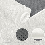 6x9 Area Rug for Living Room:Ultra Soft Fluffy Shag White Rugs, Large Fuzzy - Image 5