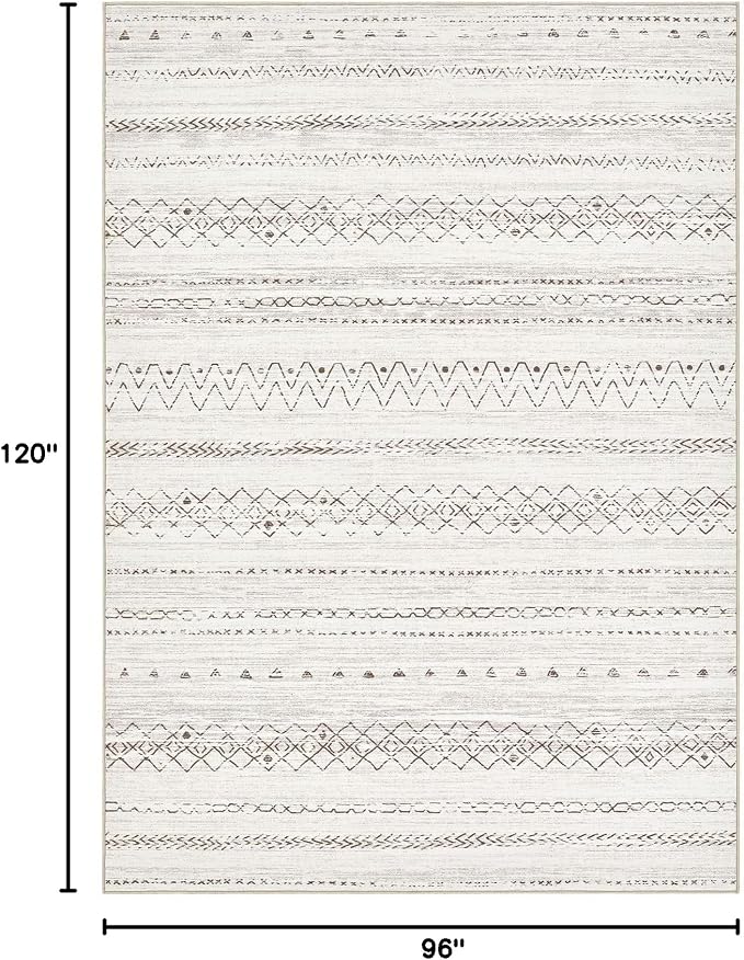 cotiled 8x10 Area Rugs Living Room Rug: Washable Boho Rugs - Image 2