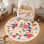 RELEANY Floral 8ft Area Rugs Washable Print Boho Cute Carpet Non Slip Flower - Image 9