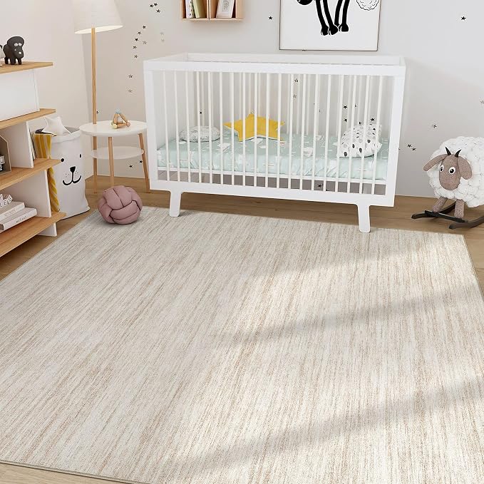 Nakagishi 6X9 Area Rugs Living Room: Washable Large Vintage Rug Neutral - Image 8