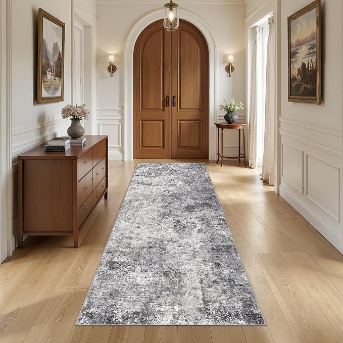 UERMEI 3x8 Washable Runner Rug for Hallway, Non Slip Low Pile Kitchen Carpet - Image 8