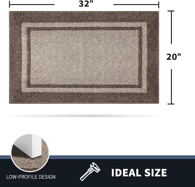 PURRUGS Dirt Trapping Door Mat 20" x 32", Non-Slip Machine Washable Entryway Rug - Image 2