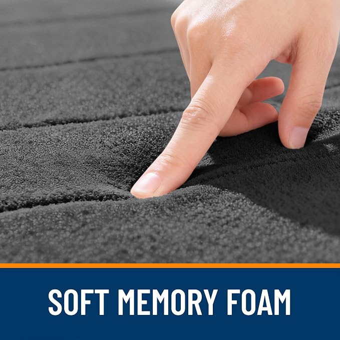 OLANLY Memory Foam Bath Mat 70x46, Super Soft Absorbent Bathroom Rugs, Quick Dry - Image 5