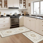 Boho Kitchen Mats for Floor 2 Piece Set Anti Fatigue Cushioned PVC Kitchen Rugs - Image 7
