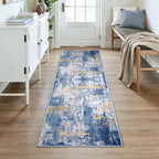 RELEANY Washable Area Rugs 3x7 Non-Slip Modern Abstract Soft - Image 2
