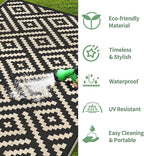 GENIMO Outdoor Rug for Patio Clearance, Reversible Plastic Camping Rugs - Image 5