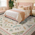 Hazo Haus 9x12 Pink Area Rug for Girls Bedroom, Washable Living Room & Dining by HazoHaus