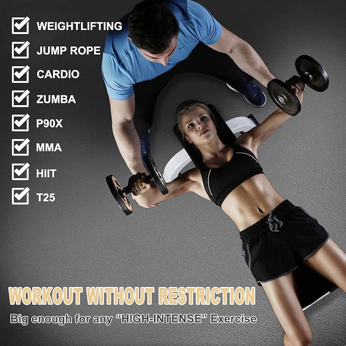 GXMMAT Extra Large Exercise Mat 16'x6'/12'x6'/10'x6'/8'x6', Extra Wide Workout - Image 3