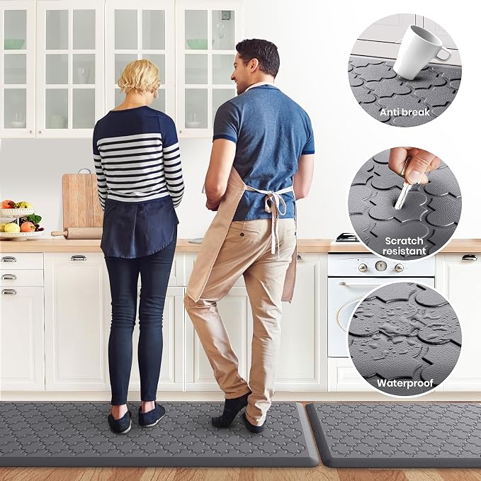 Kitchen Mat Cushioned Anti-Fatigue Floor Mat Water Resistant Non-Skid Kitchen - Image 6