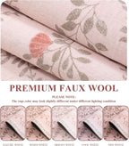 YIHOUSE 5x7 Pink Floral Rug for Bedroom Girls, Washable Area Rugs for Living - Image 4