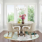 Lahome Green Washable Round Rug - 6Ft Round Area Rug - Image 5